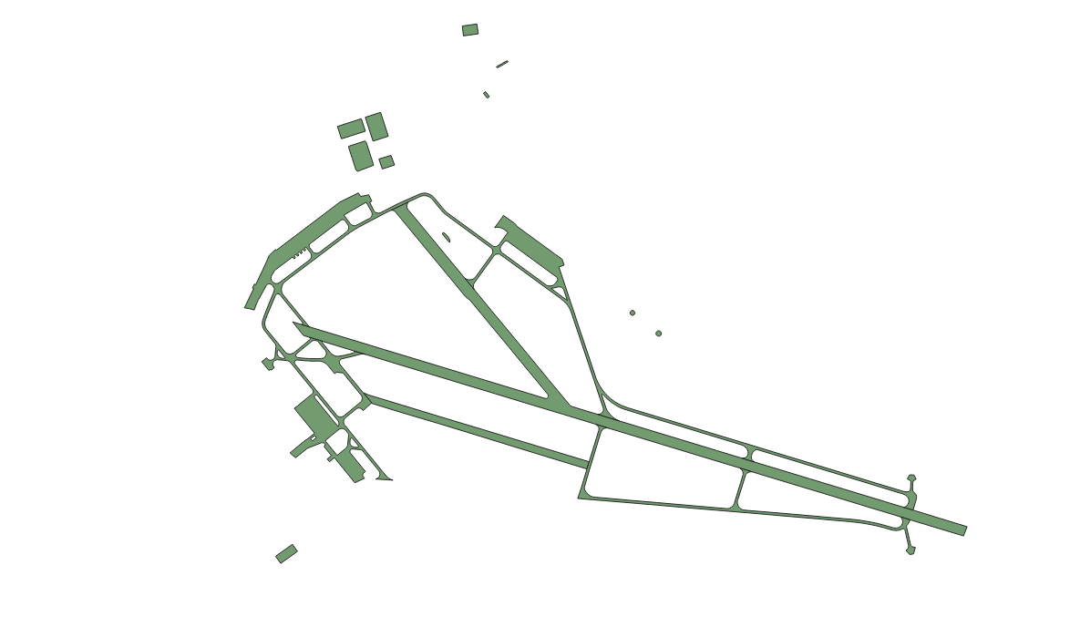 ausschnitt zeigt den flugplatz dübendorf im vektorformat